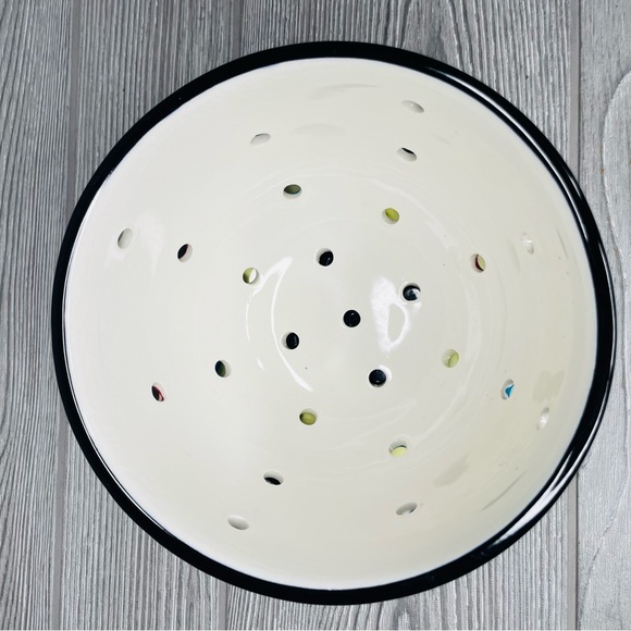 Strawberry Colander Bowl with Plate Saucer Denise Ford Ganz Ceramic Whimsical - Picture 2 of 7